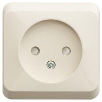 Розетка 1-м ОП Этюд 16А IP20 250В без заземл. защ. шторки крем. SE PA16-002K