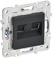 Розетка компьютерная двойн. RJ45 кат.6 SKANDY SK-K04G графит IEK SK-K20-2-K53