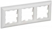 Рамка 3-м BRITE РУ-3-БрАБ арктич. бел./бел. IEK BR-M32-12-K91