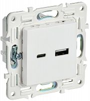 Розетка USB A+C 18Вт SKANDY SK-R13W арктич. бел. IEK SK-U22-018-K01