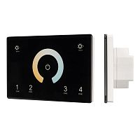 Панель Sens SMART-P81-MIX Black (230В 4 зоны 2.4G) (IP20 пластик) Arlight 028401
