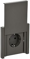 Розетка СП FORTE&PIANO 16А IP44 FP321 с заземл. защ. шторки с крышкой винт. крепл. сер. IEK FP-R16-16-44-K03