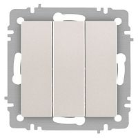 Выключатель 3-кл. СП Accent 6-106-06 10А IP20 250В AL/CU перламутр. Intro Б0063542
