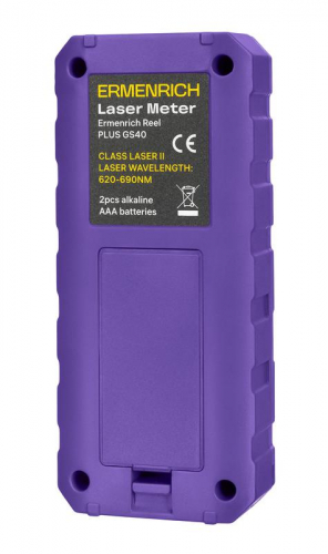 Рулетка лазерная Reel PLUS GS40 фиолет. Ermenrich 86257 фото 4