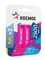 Аккумулятор R6 NI-MN 2500мА.ч BP-2 (блист.2шт) Космос KOCR6NIMH2500MAH2BL