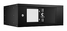 Шкаф телекоммуникационный настенный разборный LIGHT WSC-05D-4U55/45-BK 19дюйм 4U дверь стекло черн. Cabeus 10184c