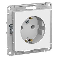 Механизм розетки 1-м СП AtlasDesign 16А с заземл. бел. SchE ATN000143