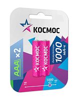 Аккумулятор R03 NI-MN 1000мА.ч BP-2 (блист.2шт) Космос KOCR03NIMH(1000MAH)