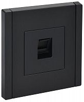 Розетка компьютерная RJ45 кат.5E FORTE&PIANO FP132 черн. IEK FP-K10-1-K02