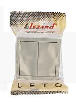 Выключатель 2-клав. LETO крем LEZARD 752-0300-101