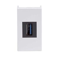 Розетка USB 1-м 1мод. Viva USB 3.0 бел. DKC 43018