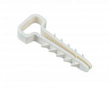 Дюбель-хомут PCD-F 05х08-45-100WH для плоского кабеля PA6.6 (уп.100шт) Jazzway 5054905