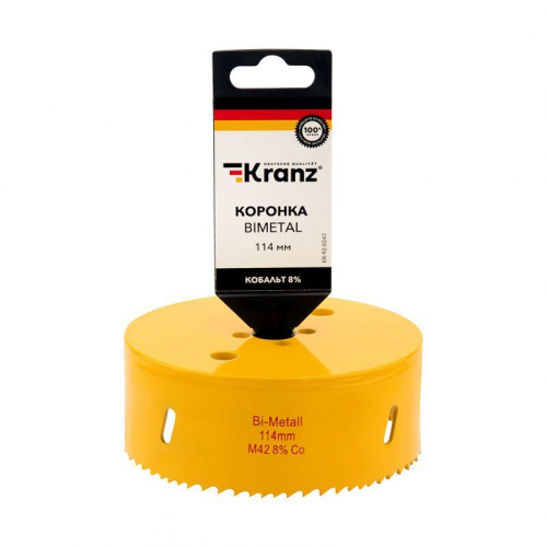 Коронка Bimetal 114мм Kranz KR-92-0247 фото 3