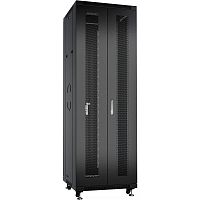 Шкаф монтажный телекоммуникационный напольн. ND-05C-47U60/120-BK 19дюйм 47U 600х1200х2277мм для распределит. и серверн. оборудования; передн. и задн. двойн. перфорир. двери ручки с замком RAL 9004 черн. Cabeus 9753c