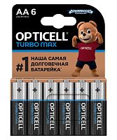 Элемент питания алкалиновый AA/LR6 (блист. 6шт) Turbo Max Opticell 6053005