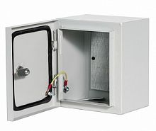 Щит с монтажной панелью ЩМП 370х325х180 окно козырек металл IP55 КРЗМИ