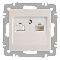 Розетка компьютерная 1-м СП Accent 6-303-06 RJ45 IP20 перламутр. Intro Б0063636
