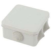 Коробка распаячная KKORz-100-100-50-6gv открытой установки КОР 100х100х50мм защелк. крышка 6 вставл. сальника IP55 ЭРА Б0055757