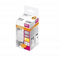 Лампа светодиодная LED STAR CLASSIC P 60 6.5W/830 6.5Вт шар 3000К тепл. бел. E14 550лм 220-240В матов. пласт. OSRAM 4058075134294