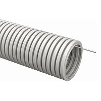 Труба гофрированная ПВХ d16мм с протяжкой сер. (уп.10м) TOKOV ELECTRIC TKE-TG/P-16-C06/10