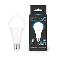 Лампа светодиодная Black 22Вт A70 6500К холод. бел. E27 2000лм GAUSS 102502322