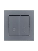 Переключатель проходной 2-кл. СП Vesna механизм графит LEZARD 742-3488-106